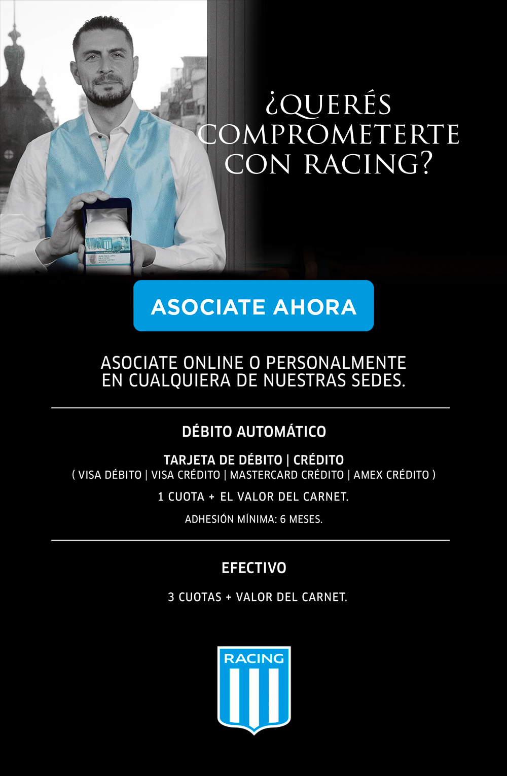 Para ajustar detalles  Racing Club - Sitio Oficial